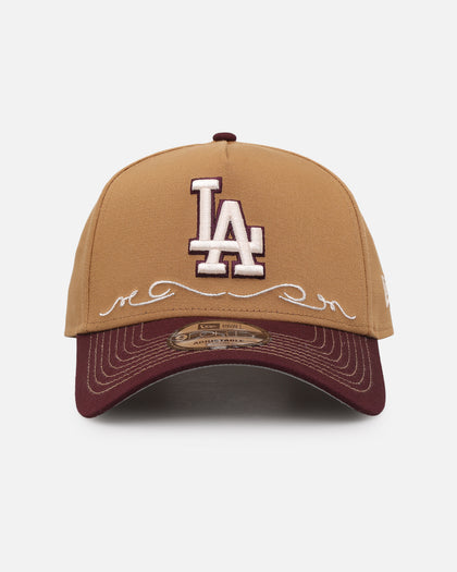 New Era Los Angeles Dodgers 'Outlaws Wheat' 9FORTY A-Frame Snapback Wheat/Maroon