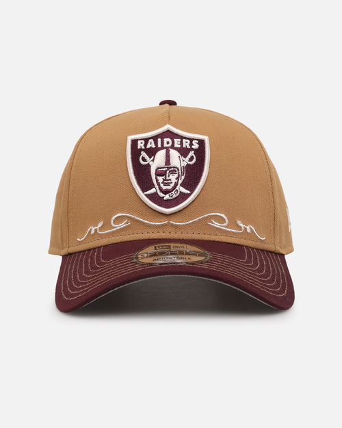 New Era Las Vegas Raiders 'Outlaws Wheat' 9FORTY A-Frame Snapback Wheat/Maroon