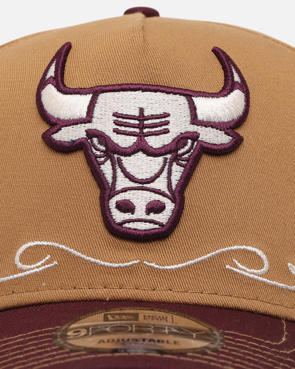 New Era Chicago Bulls 'Outlaws Wheat' 9FORTY A-Frame Snapback Wheat/Maroon