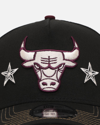 New Era Chicago Bulls 'Ivory Stars Outlaws' 9FORTY A-Frame Snapback Black/Maroon