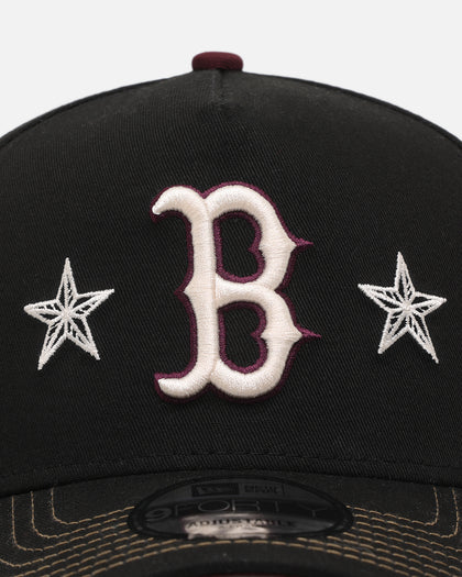 New Era Boston Red Sox 'Ivory Stars Outlaws' 9FORTY A-Frame Snapback Black/Maroon