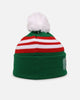 New Era South Sydney Rabbitohs 'NRL 2025 Collection' Knitted Badged Beanie Official Team Colour