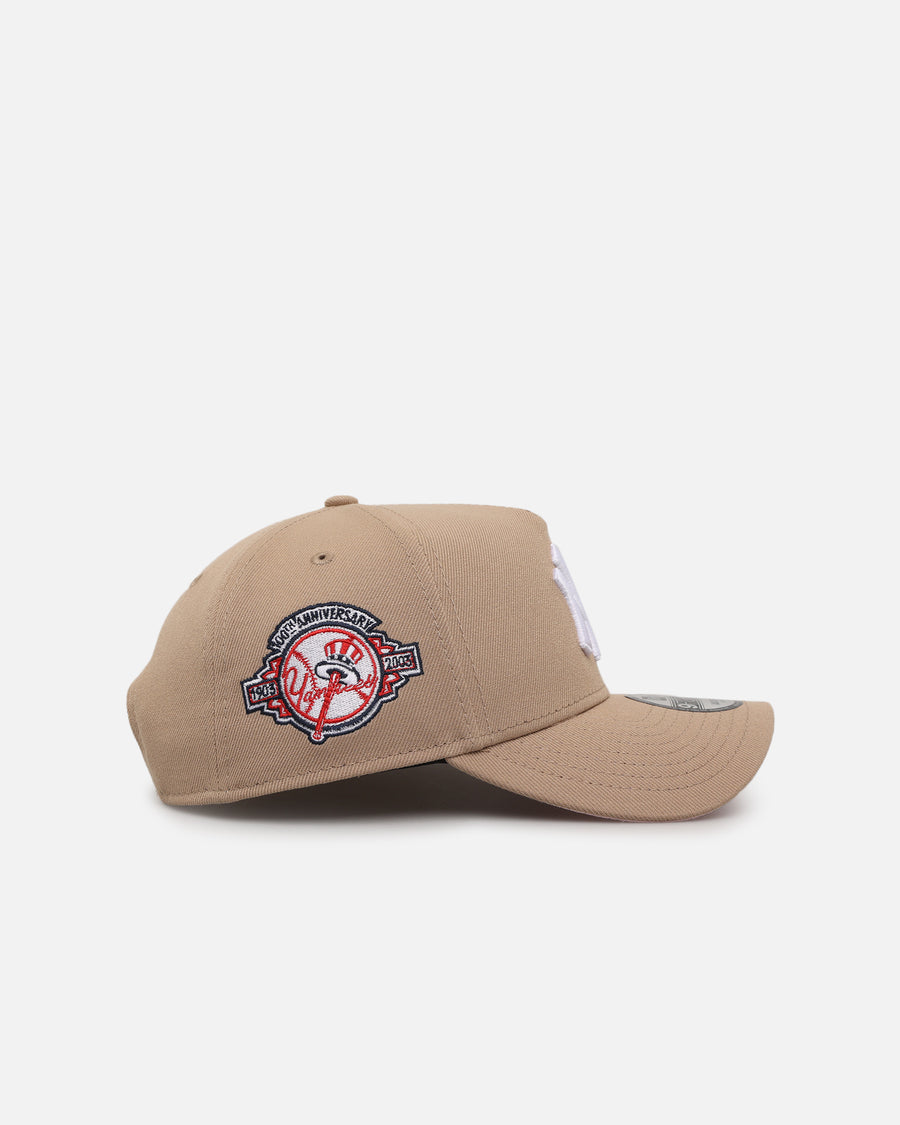 New Era Kids Snapback Hat - Pink and Tan Los Angeles Angels Cream and Brown 50th Anniversary Patch  main image 3