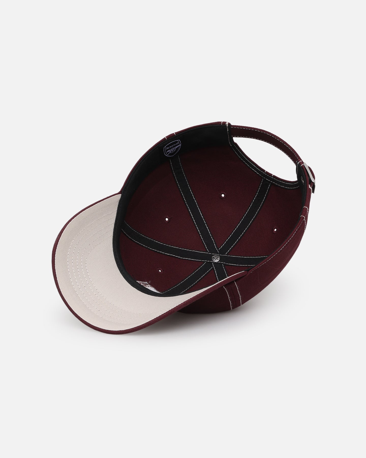 Arsenal アーセナル バーガンディ トラッカーキャップ 47Brand Arsenal FC Dark Maroon Contrast Stitch MVP Snapback Cap