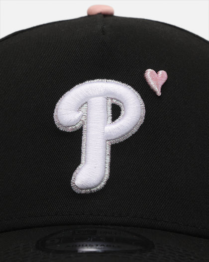 New Era Philadelphia Phillies 'Pink Satin Hearts 2.0' 9FORTY A-Frame Snapback Black/Pink