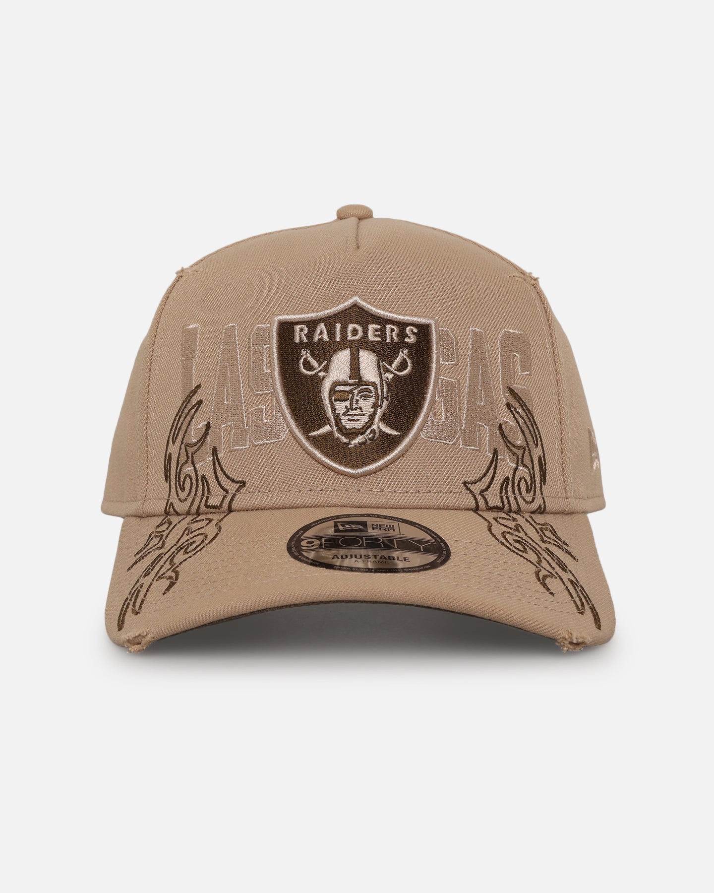 New Era Las Vegas Raiders 'Tribal' 9FORTY A-Frame Snapback Camel