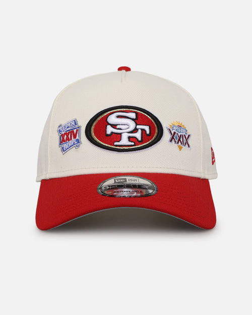 New Era San Francisco 49ers 'Super Bowl Logos' 9FORTY A-Frame Snapback Chrome