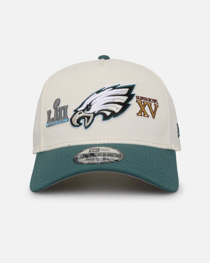 New Era Philadelphia Eagles 'Super Bowl Logos' 9FORTY A-Frame Snapback Chrome