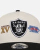 New Era Las Vegas Raiders 'Super Bowl Logos' 9FORTY A-Frame Snapback Chrome