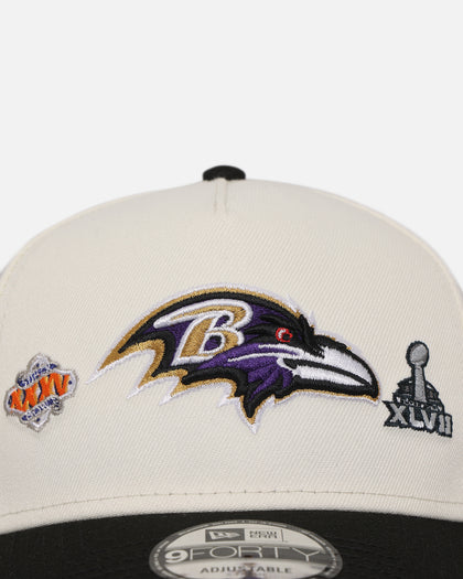 New Era Baltimore Ravens 'Super Bowl Logos' 9FORTY A-Frame Snapback Chrome