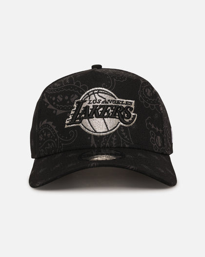 New Era Los Angeles Lakers 'Tonal Paisley' 9FORTY A-Frame Snapback Black