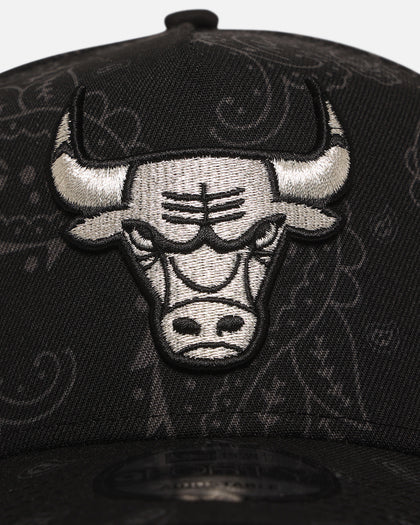 New Era Chicago Bulls 'Tonal Paisley' 9FORTY A-Frame Snapback Black
