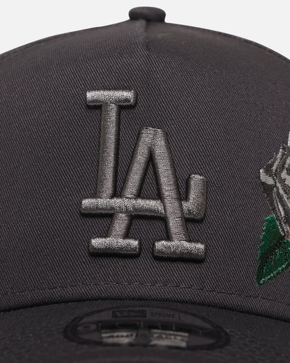 New Era Los Angeles Dodgers 'Gray Tonal Rose Embroidery' 9FORTY A-Frame Snapback Gray