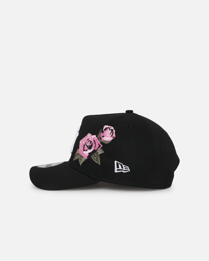 New Era New York Yankees 'Pink Rose Embroidery' 9FORTY A-Frame Snapback Black/Pink