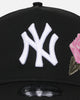 New Era New York Yankees 'Pink Rose Embroidery' 9FORTY A-Frame Snapback Black/Pink