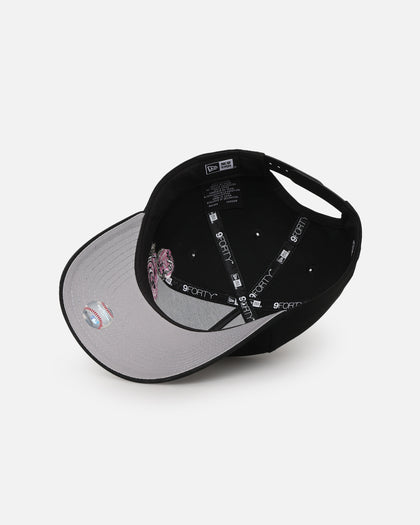 New Era New York Yankees 'Pink Rose Embroidery' 9FORTY A-Frame Snapback Black/Pink