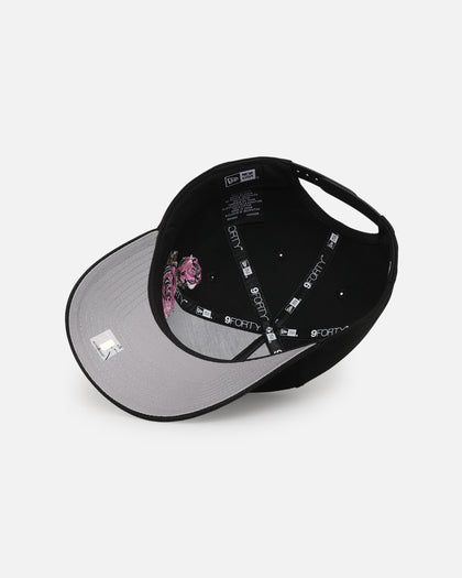 New Era Los Angeles Lakers 'Pink Rose Embroidery' 9FORTY A-Frame Snapback Black/Pink