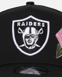 New Era Las Vegas Raiders 'Pink Rose Embroidery' 9FORTY A-Frame Snapback Black/Pink