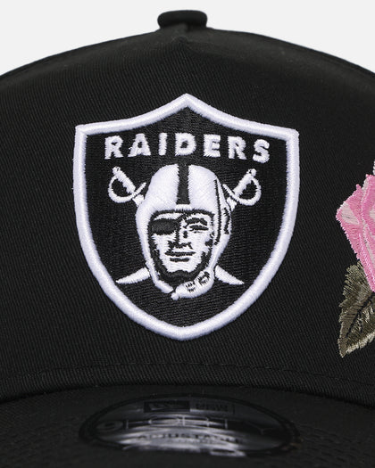 New Era Las Vegas Raiders 'Pink Rose Embroidery' 9FORTY A-Frame Snapback Black/Pink