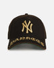 New Era New York Yankees 'Washed Black Gothic Script' 9FORTY A-Frame Snapback Black