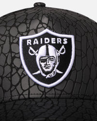 New Era Las Vegas Raiders 'Croc Skin' 9FORTY A-Frame Snapback Black