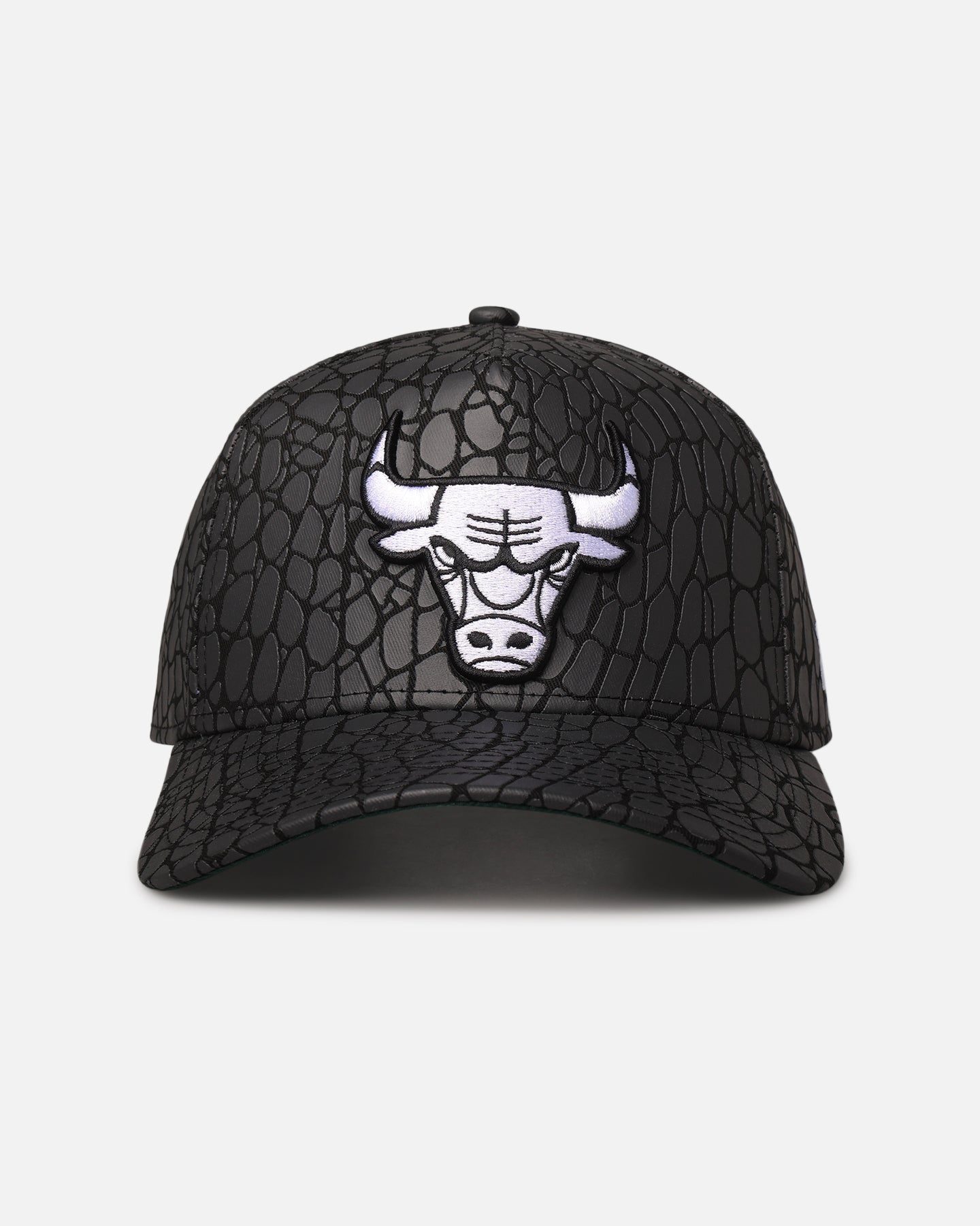 New Era Chicago Bulls 'Faux Croc' 9FORTY A-Frame Snapback Black