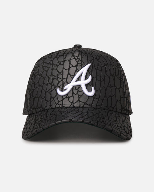 New Era Atlanta Braves 'Croc Skin' 9FORTY A-Frame Snapback Black