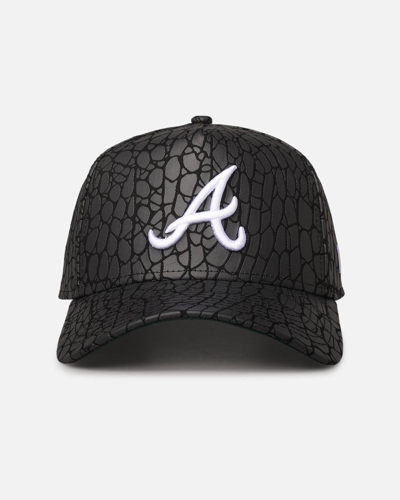 New Era Atlanta Braves 'Croc Skin' 9FORTY A-Frame Snapback Black