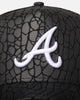 New Era Atlanta Braves 'Croc Skin' 9FORTY A-Frame Snapback Black