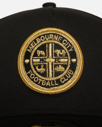 New Era Melbourne City FC 'A-League Exculsive' 9FORTY A-Frame Snapback Black/Gold