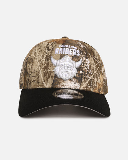 New Era Canberra Raiders 'NRL Real Tree' 9FORTY A-Frame Snapback Real Tree Camo