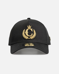 New Era X Culture Kings 'Chainstitch' 9FORTY A-Frame Snapback Black/Gold