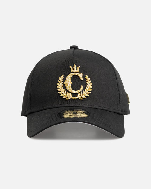 New Era X Culture Kings 'Chainstitch' 9FORTY A-Frame Snapback Black/Gold