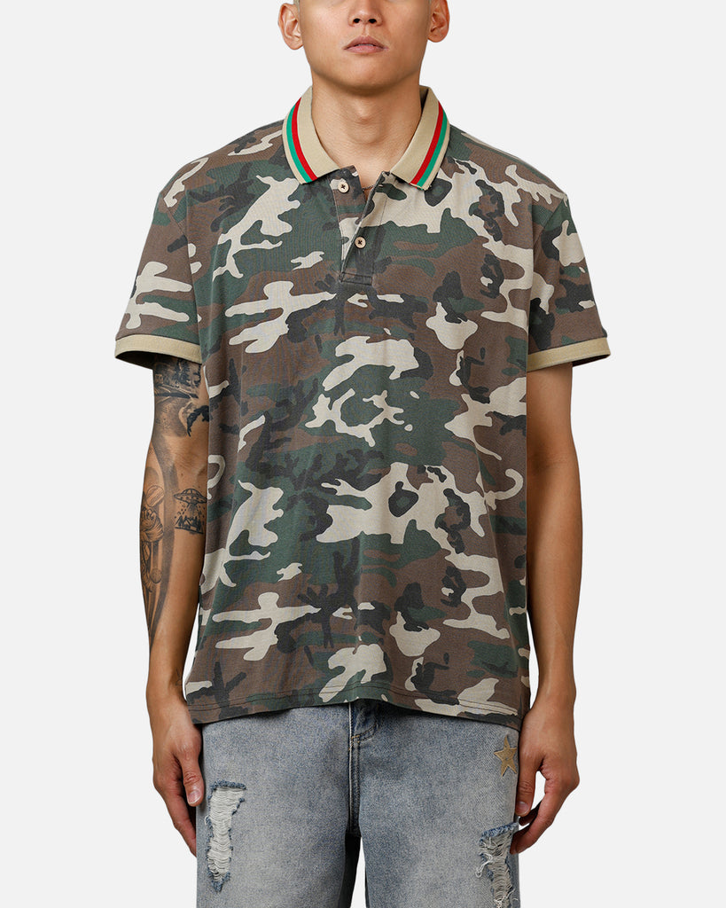 トップス Pedestal camo polo Flexwitme XXIII Printed Polo Shirt Washed Camo | Culture Kings US