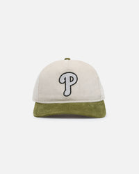 New Era Philadelphia Phillies 'Dusty Olive Corduroy' Golfer Pre-Curved Snapback Green Med