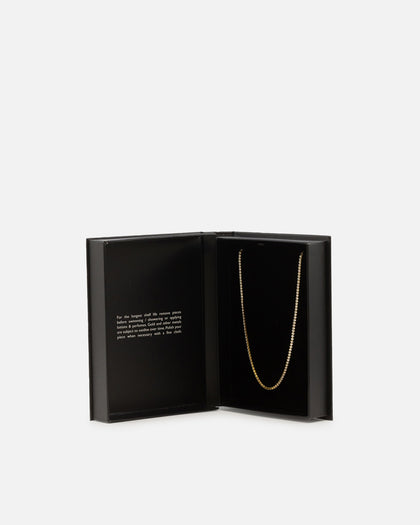 Saint Morta 2mm Micro Tennis Chain Iced Gold