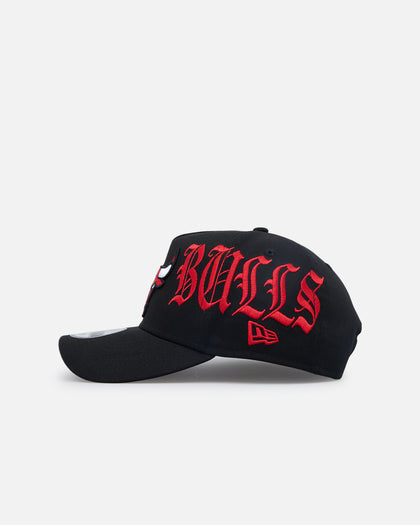 New Era Chicago Bulls 'Goth Script' 9FORTY A-Frame Snapback Black/Red