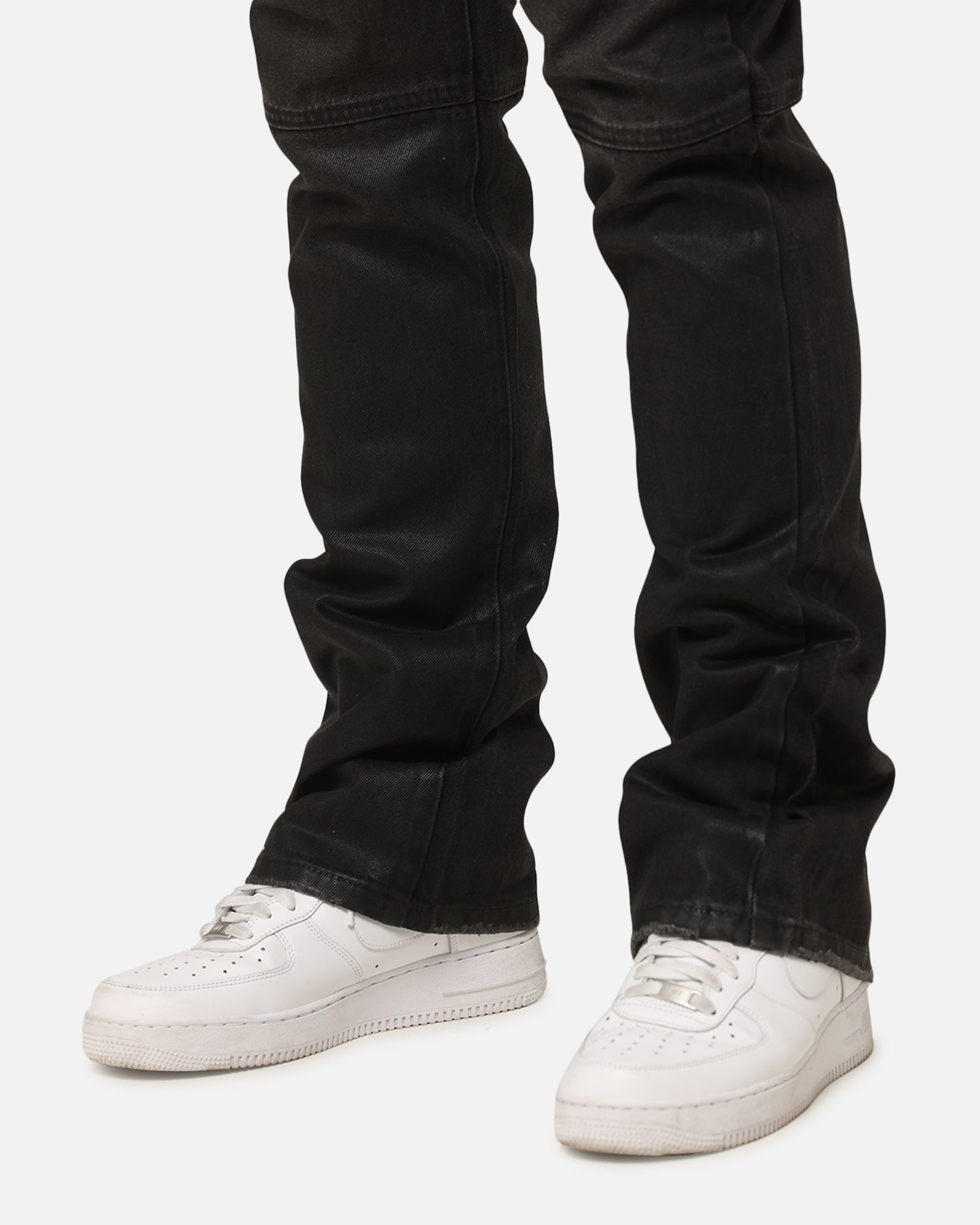MNML Bootcut Waxed Jeans Black | Culture Kings US