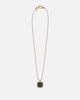 Guess Mainline Back To Black Octagon Necklace Black/Gold