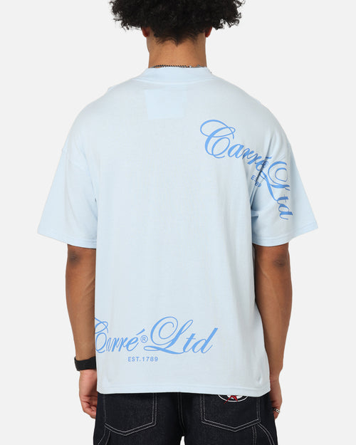Carre Side Script Oversized T-Shirt Baby Blue