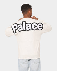 Palace Word Crewneck Grey Marle
