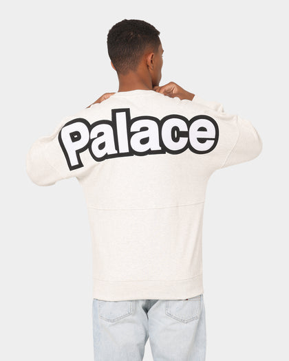 Palace Word Crewneck Grey Marle