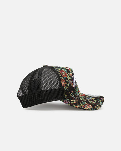 New Era Los Angeles Chargers 'Black Floral Tapestry' 9FORTY A-Frame Trucker Snapback Tapestry