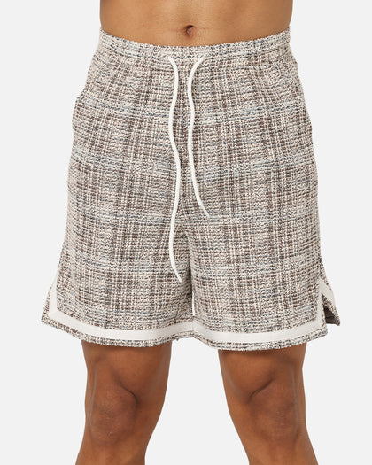 XXIII Textured Ball Shorts Brown/Cream