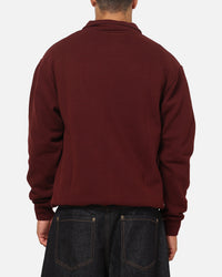 Vouseti Golf Wave Quarter Zip Crewneck Dark Plum