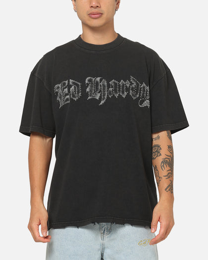 Ed Hardy Distressed Chrome T-Shirt Black