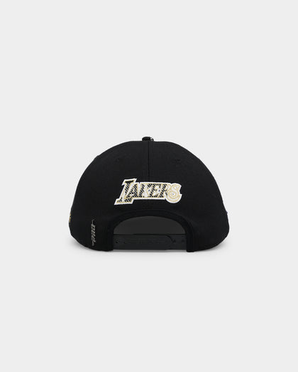 Pro Standard Los Angeles Lakers Prep Plaid Brim Snapback Black