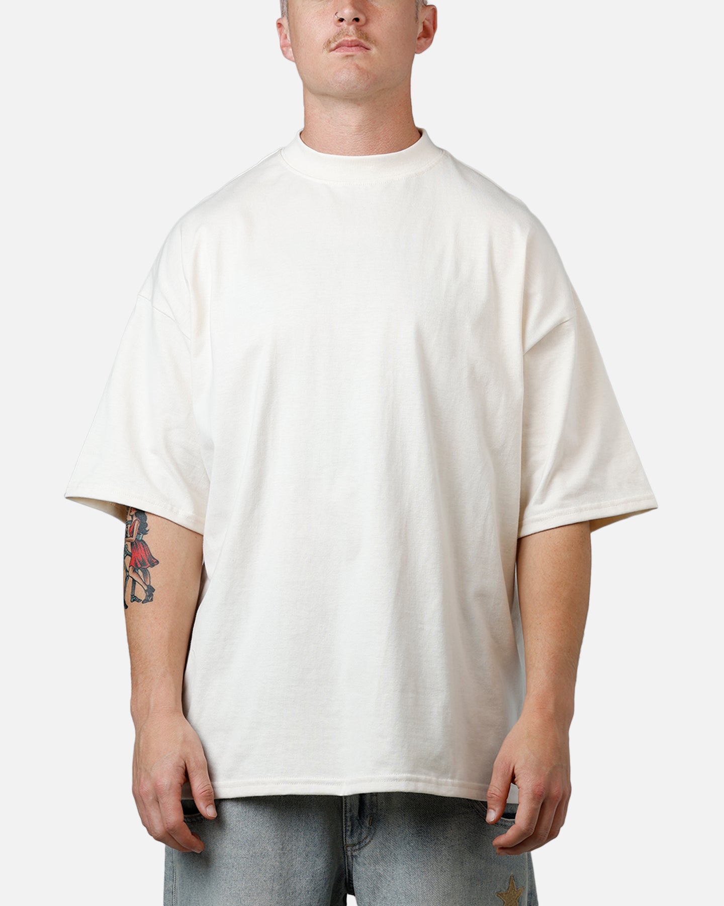 Culture Kings Everyday Mock Neck T-Shirt Off White | Culture Kings US