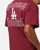 Majestic Athletic Los Angeles Dodgers Cassell Wordmark T-Shirt Maroon