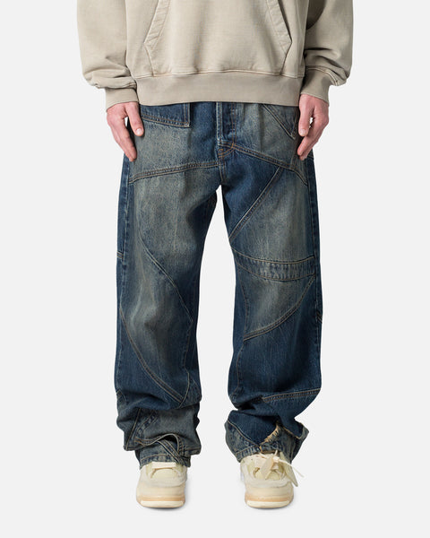 MNML Ultra Baggy Upcycled Denim Jeans Blue | Culture Kings US